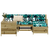 5 Piece Garden Sofa Set Impregnated Wood Pine