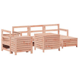 7 Piece Garden Sofa Set Solid Wood Douglas Fir