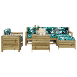 7 Piece Garden Sofa Set Impregnated Wood Pine