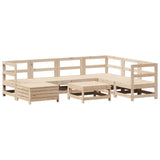 8 Piece Garden Sofa Set Solid Wood Pine