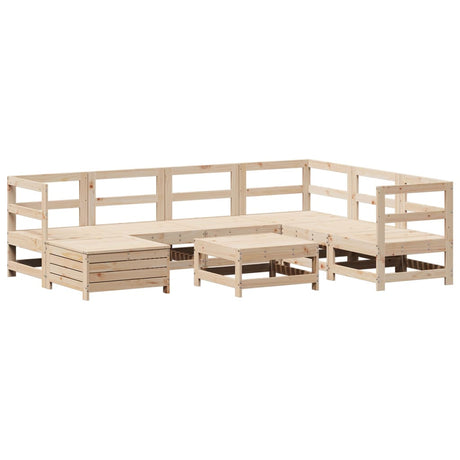 8 Piece Garden Sofa Set Solid Wood Pine