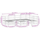 8 Piece Garden Sofa Set Solid Wood Pine
