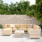 8 Piece Garden Sofa Set Solid Wood Pine