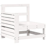 8 Piece Garden Sofa Set White Solid Wood Pine