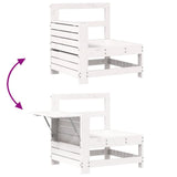 8 Piece Garden Sofa Set White Solid Wood Pine