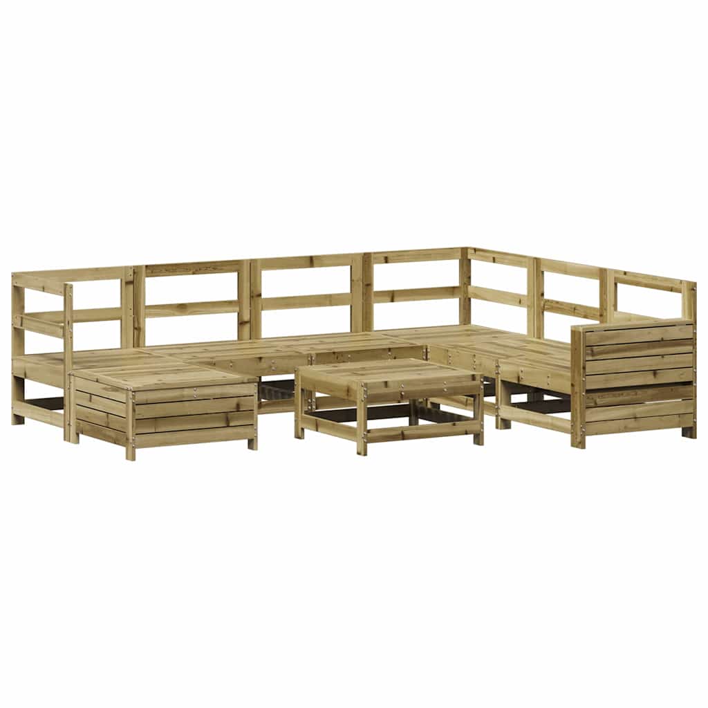 8 Piece Garden Sofa Set Impregnated Wood Pine