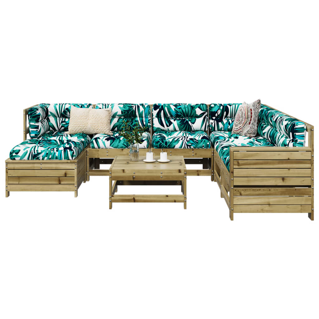 8 Piece Garden Sofa Set Impregnated Wood Pine