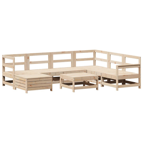 8 Piece Garden Sofa Set Solid Wood Pine