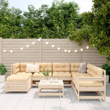 8 Piece Garden Sofa Set Solid Wood Pine