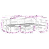 8 Piece Garden Sofa Set Solid Wood Pine