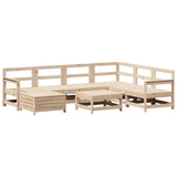 8 Piece Garden Sofa Set Solid Wood Pine
