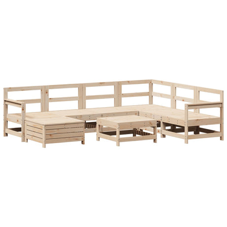 8 Piece Garden Sofa Set Solid Wood Pine