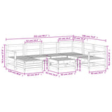 8 Piece Garden Sofa Set Solid Wood Pine