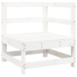 8 Piece Garden Sofa Set White Solid Wood Pine
