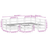 8 Piece Garden Sofa Set Solid Wood Douglas Fir