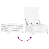 8 Piece Garden Sofa Set White Solid Wood Pine