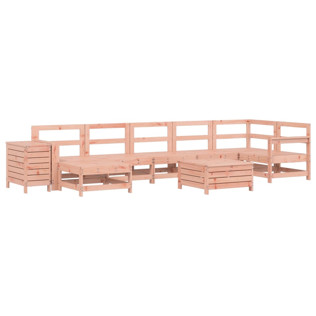 9 Piece Garden Sofa Set Solid Wood Douglas Fir