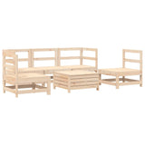 6 Piece Garden Sofa Set Solid Wood Pine