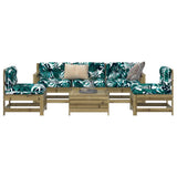 6 Piece Garden Sofa Set Impregnated Wood Pine