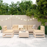 6 Piece Garden Sofa Set Solid Wood Pine