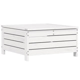 3 Piece Garden Sofa Set White Solid Wood Pine