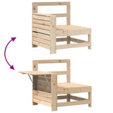 4 Piece Garden Sofa Set Solid Wood Pine