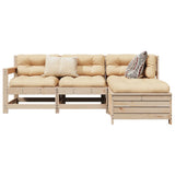 4 Piece Garden Sofa Set Solid Wood Pine