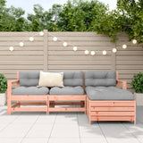 4 Piece Garden Sofa Set Solid Wood Douglas Fir