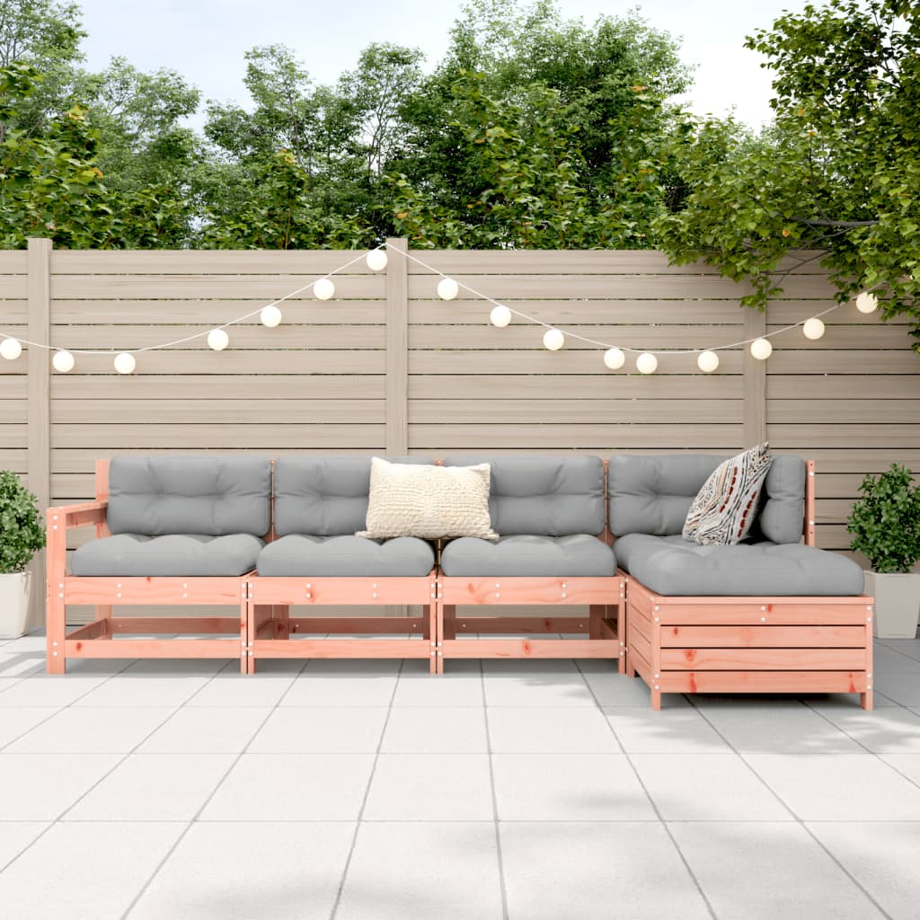 5 Piece Garden Sofa Set Solid Wood Douglas Fir