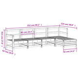 5 Piece Garden Sofa Set Solid Wood Douglas Fir