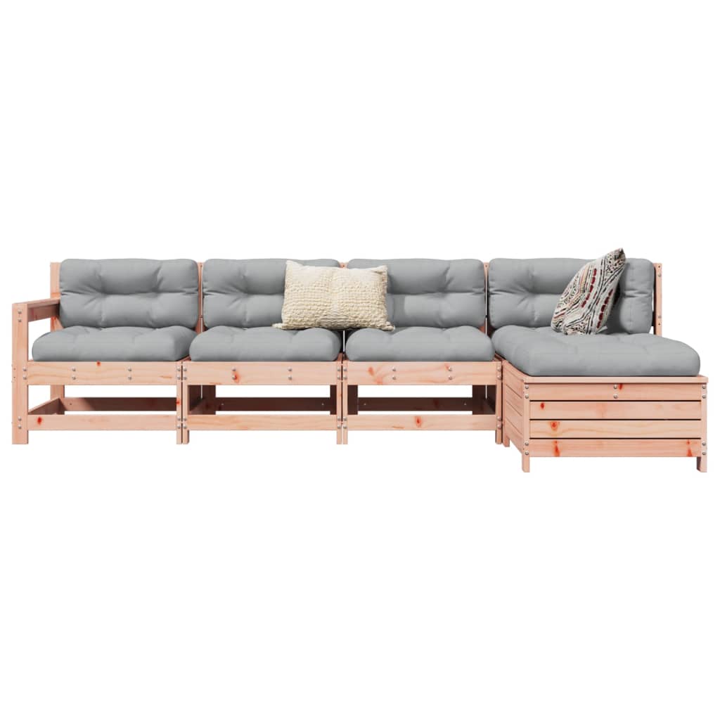 5 Piece Garden Sofa Set Solid Wood Douglas Fir