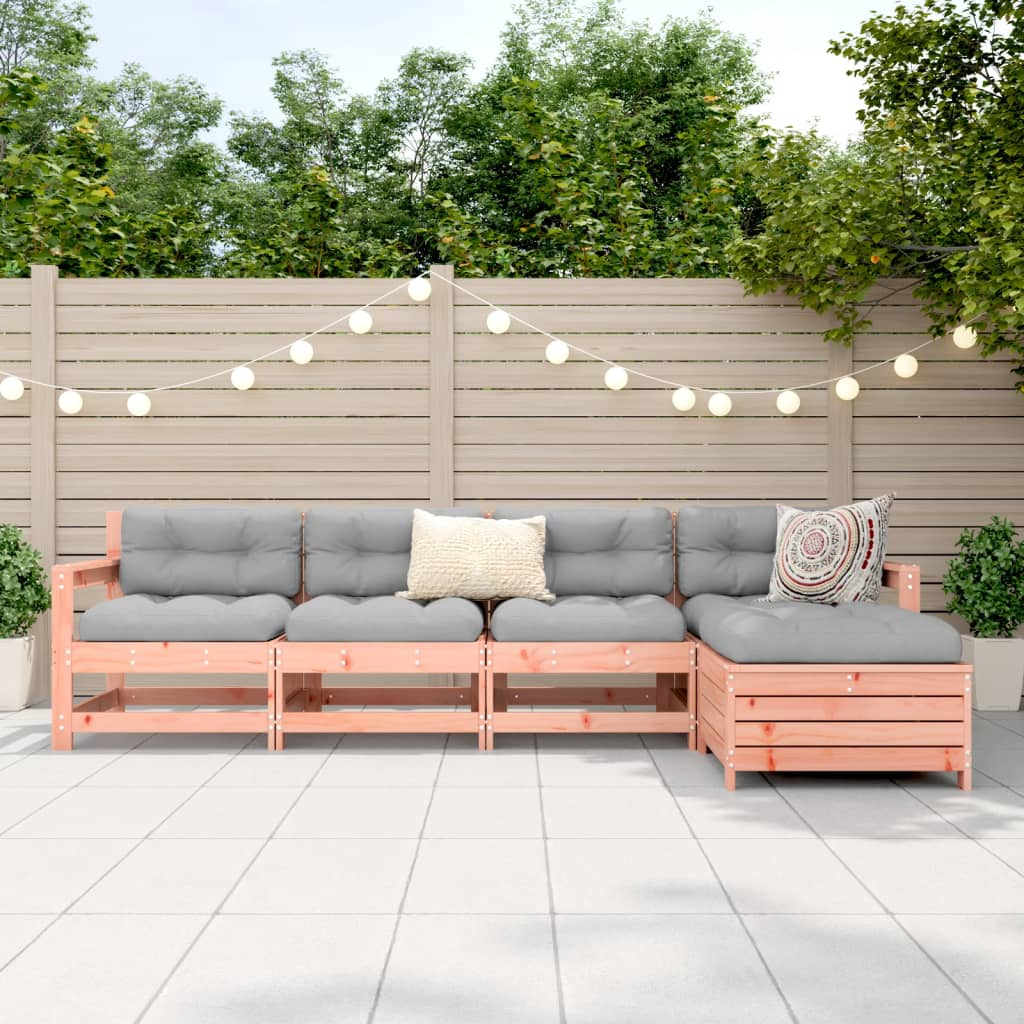 5 Piece Garden Sofa Set Solid Wood Douglas Fir