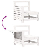 7 Piece Garden Sofa Set White Solid Wood Pine