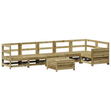 7 Piece Garden Sofa Set Impregnated Wood Pine