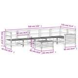 7 Piece Garden Sofa Set Impregnated Wood Pine