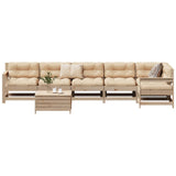 7 Piece Garden Sofa Set Solid Wood Pine