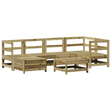 7 Piece Garden Sofa Set Impregnated Wood Pine