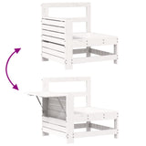 7 Piece Garden Sofa Set White Solid Wood Pine