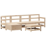 6 Piece Garden Sofa Set Solid Wood Pine