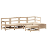 6 Piece Garden Sofa Set Solid Wood Pine