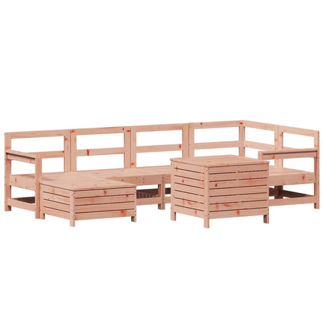 7 Piece Garden Sofa Set Solid Wood Douglas Fir