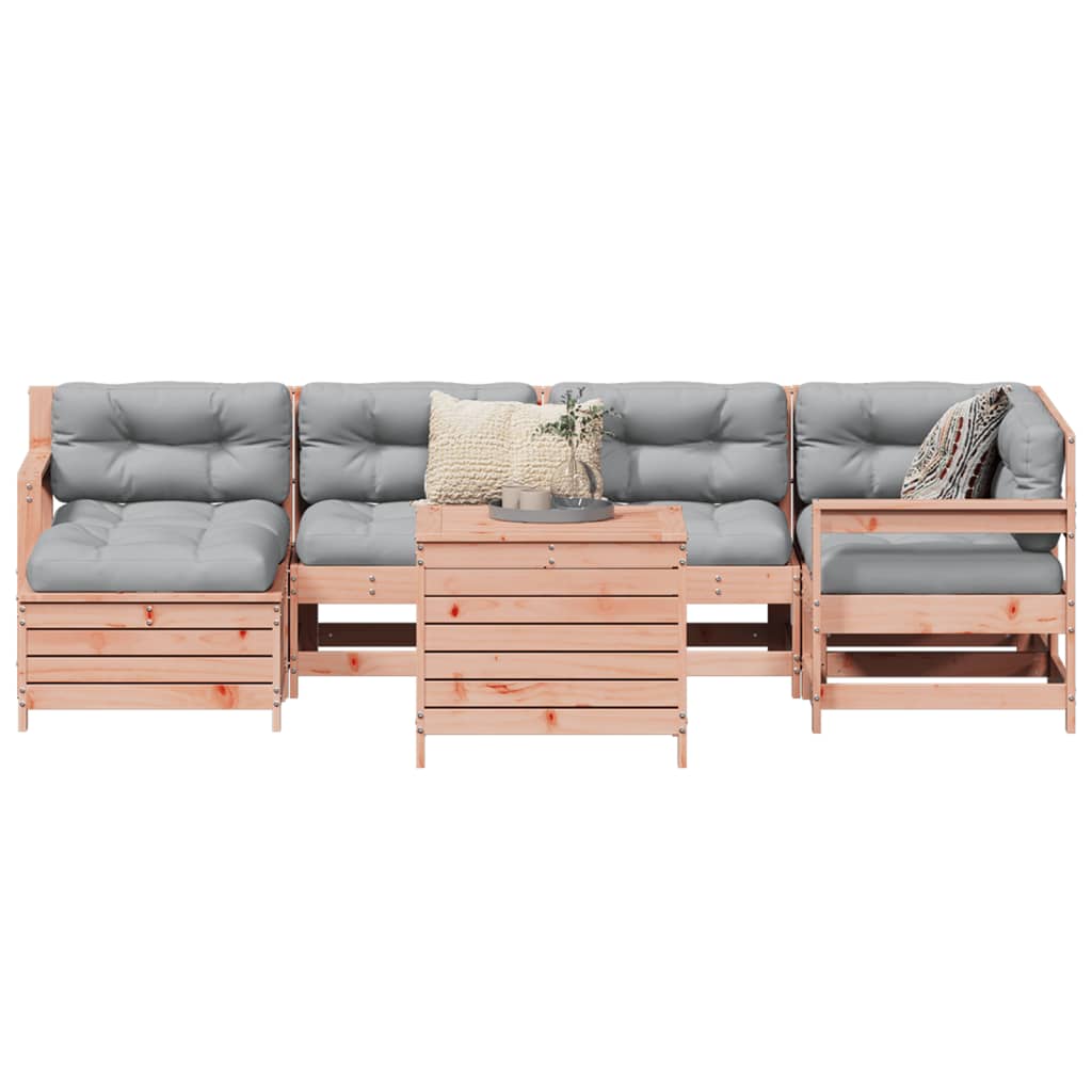 7 Piece Garden Sofa Set Solid Wood Douglas Fir