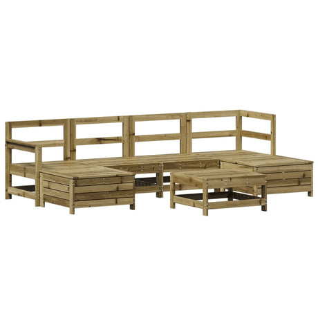 7 Piece Garden Sofa Set Impregnated Wood Pine