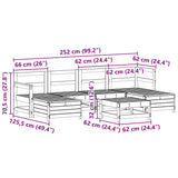 7 Piece Garden Sofa Set Impregnated Wood Pine
