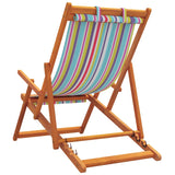 vidaXL Folding Beach Chairs 2 pcs Multicolour Fabric