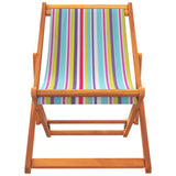 vidaXL Folding Beach Chairs 2 pcs Multicolour Fabric