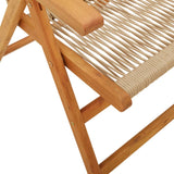 vidaXL Reclining Garden Chairs 4 pcs Beige Solid Wood Acacia