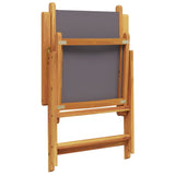 Reclining Garden Chairs 4 pcs Anthracite Fabric and Solid Wood