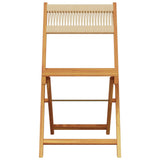 Folding Garden Chairs 4 pcs Beige Solid Wood Acacia