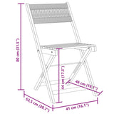 Folding Garden Chairs 8 pcs Beige Solid Wood Acacia